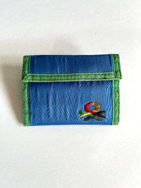 VIntage Nylon Wallet United Colors of Benetton 90s Trifold Wallet Blue